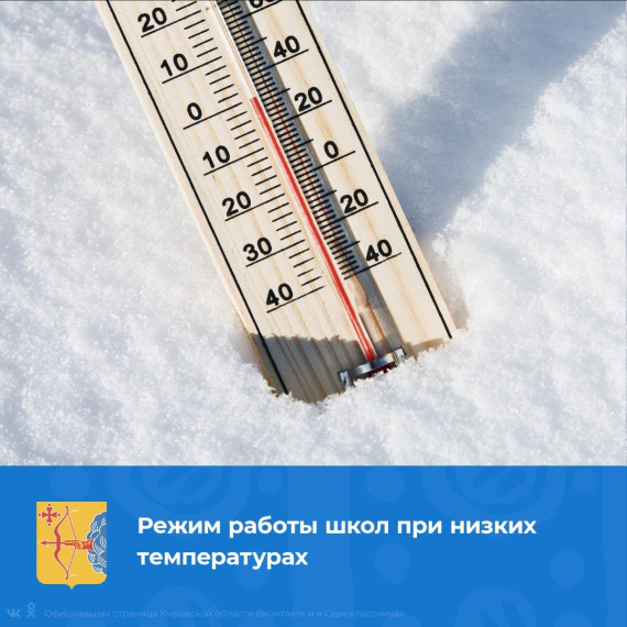 О режиме работы общеобразовательных организаций в условиях низкой температуры в зимний период. .
